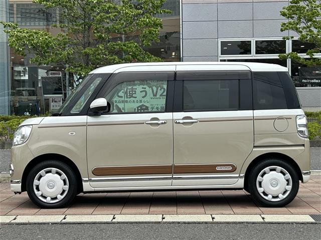 ムーヴキャンバス GメイクアップVS SAIII 純正ナビゲーション・パノラマモニター・ビルトインETC・ドライブレコーダー・両側パワースライドドア・運転席シートヒーター・衝突回避支援ブレーキ・車線逸脱警報・誤発進抑制制御・先行車発進お知らせ(35枚目)