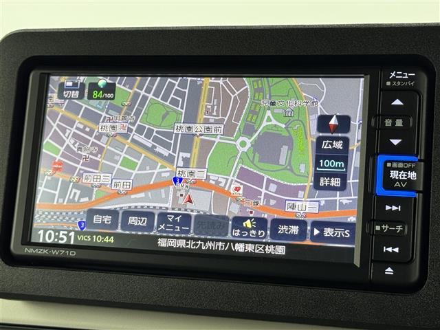 ムーヴキャンバス ストライプスG 純正ナビ/フルセグTV バックカメラ ホッとカップホルダー 前後ドライブレコーダー コーナーセンサー 衝突被害軽減ブレーキ アイドリングストップ 両側電動スライドドア シートヒーター プッシュスタート(3枚目)