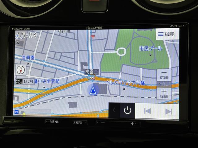 ノート ｅ－パワー　Ｘ　社外ナビ　バックカメラ　ＥＴＣ　前方ドライブレコーダー　エマージェンシーブレーキ　車線逸脱防止支援システム　横滑り防止装置　車両接近通報装置　プッシュスタート　電動格納式ドアミラー　純正フロアマット（3枚目）