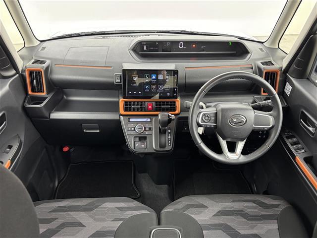 タント ファンクロスターボ　ワンオーナー　純正ディスプレイオーディオ　全方位カメラ　両側パワースライドドア　衝突軽減システム　コーナーセンサー　横滑り防止　レーンキープ　アイドリングストップ　シートヒーター　純正１５インチＡＷ（2枚目）