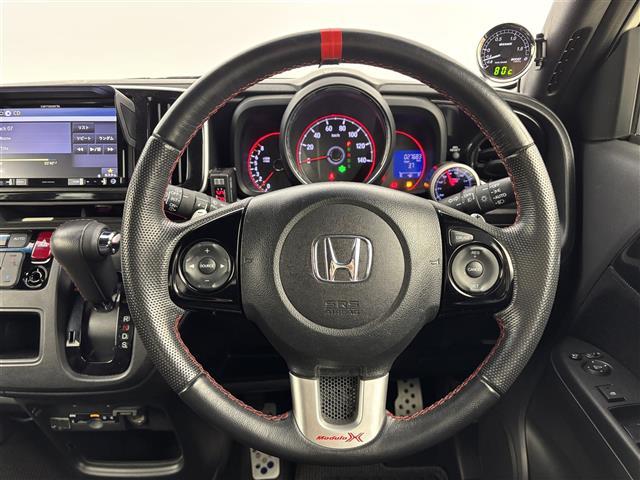 Ｎ－ＯＮＥ モデューロＸ　ワンオーナー　社外ナビ／フルセグＴＶ　ＥＴＣ　クルーズコントロール　パドルシフト　横滑り防止装置　プッシュスタート　電動格納式ドアミラー　ハーフレザーシート　社外フロントスポイラー　社外１５インチＡＷ（23枚目）