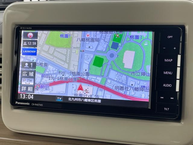 アルトラパン Ｓ　社外ナビ／フルセグＴＶ　ＥＴＣ　前方ドライブレコーダー　衝突軽減ブレーキ　横滑り防止装置　アイドリングストップ　シートヒーター　プッシュスタート／スマートキー　電動格納式ドアミラー　純正フロアマット（3枚目）