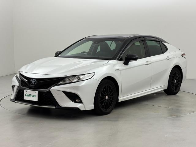 カムリ WS ワンオーナー パノラマムーンルーフ 純正ナビ/フルセグTV バックカメラ ETC2.0 前方ドラレコ トヨタセーフティセンス アクセル踏み間違い防止 パドルシフト ハーフレザー 社外17インチAW(19枚目)