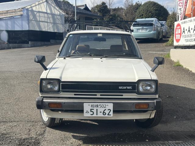 スターレットバン XL KP61/4K&ワンキャブ/4速マニュアル/Momoウッドハンドル/ルーフキャリア/エアコン/整備手帳/5ドア(24枚目)
