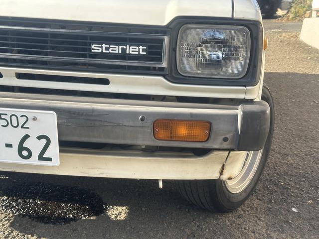 スターレットバン XL KP61/4K&ワンキャブ/4速マニュアル/Momoウッドハンドル/ルーフキャリア/エアコン/整備手帳/5ドア(59枚目)