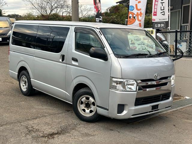 ハイエースバン ロングＤＸ　ＧＬパッケージ　■５ドア■ディーゼルターボ■４型■社外ＡＷ■パワーウィンドウ■キーレス■助手席エアバッグ■ＡＣ１００Ｖ■ドラレコ■Ｔベルト交換歴有■スペアタイヤ（3枚目）
