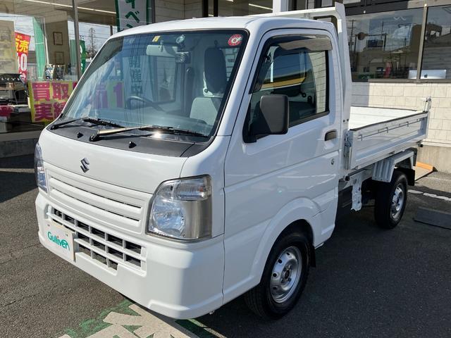 キャリイトラック ダンプ　深底ダンプ３方開格子型鳥居　電動油圧式ダンプ　パートタイム４ＷＤ　オートマチック　パワステ　エアコン　社外ドライブレコーダー　サマータイヤ積込（純正スチールホイール付き）　ディーラー実施点検記録簿有り（45枚目）