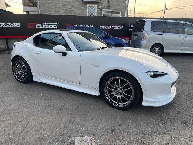 ロードスターＲＦ ＶＳ　後期型／クスコＬＳＤ／ＡＴ用ファイナル／強化エンジン・デフマウント／ＥＮＫＥＩ　ＧＴＣ０１アルミ／ＮＲ－Ａ純正ビルシュタインダンパー／サイドステップ／フロントスポイラー／社外リアスポイラー（14枚目）