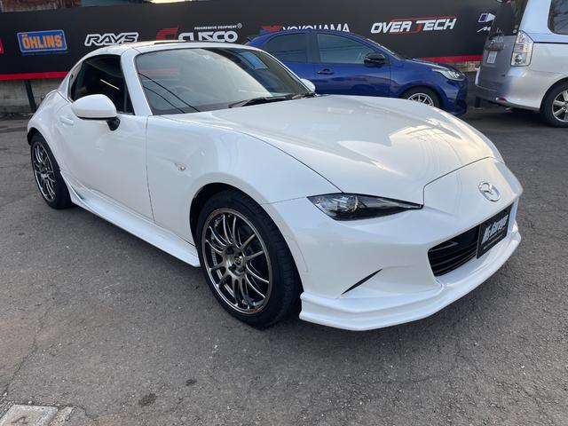 ロードスターＲＦ ＶＳ　後期型／クスコＬＳＤ／ＡＴ用ファイナル／強化エンジン・デフマウント／ＥＮＫＥＩ　ＧＴＣ０１アルミ／ＮＲ－Ａ純正ビルシュタインダンパー／サイドステップ／フロントスポイラー／社外リアスポイラー（15枚目）