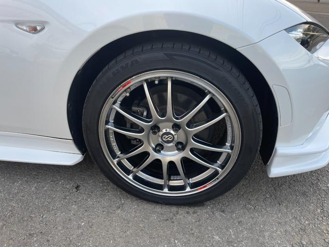 ロードスターＲＦ ＶＳ　後期型／クスコＬＳＤ／ＡＴ用ファイナル／強化エンジン・デフマウント／ＥＮＫＥＩ　ＧＴＣ０１アルミ／ＮＲ－Ａ純正ビルシュタインダンパー／サイドステップ／フロントスポイラー／社外リアスポイラー（23枚目）