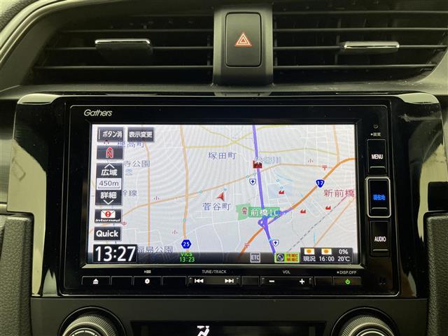 シビック ハッチバック 6速MT 純正7インチナビ 純正前後ドライブレコーダー バックカメラ ホンダセンシング 純正ビルトインETC2.0 衝突被害軽減ブレーキ 車線逸脱警報システム 前席シートヒーター ワンオーナー 禁煙車(6枚目)