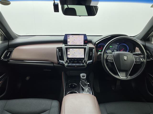 クラウンハイブリッド S Cパッケージ 社外RAYS20インチAW RS-Rダウンサス 純正メーカーナビ パノラミックビューモニター パワーシート シートヒーター ステアリングヒーター ドラレコ カラーHUD BSM 追従クルーズ ETC(2枚目)