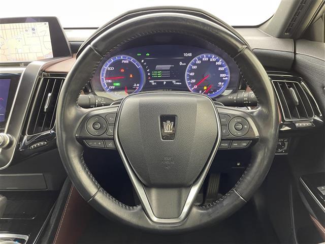 クラウンハイブリッド S Cパッケージ 社外RAYS20インチAW RS-Rダウンサス 純正メーカーナビ パノラミックビューモニター パワーシート シートヒーター ステアリングヒーター ドラレコ カラーHUD BSM 追従クルーズ ETC(22枚目)