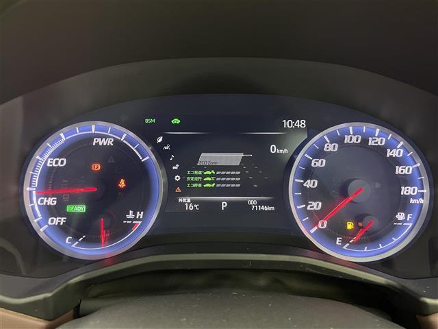 クラウンハイブリッド S Cパッケージ 社外RAYS20インチAW RS-Rダウンサス 純正メーカーナビ パノラミックビューモニター パワーシート シートヒーター ステアリングヒーター ドラレコ カラーHUD BSM 追従クルーズ ETC(25枚目)