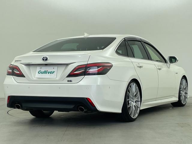 クラウンハイブリッド S Cパッケージ 社外RAYS20インチAW RS-Rダウンサス 純正メーカーナビ パノラミックビューモニター パワーシート シートヒーター ステアリングヒーター ドラレコ カラーHUD BSM 追従クルーズ ETC(46枚目)