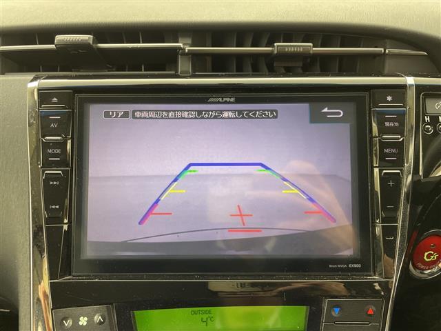 プリウス Sツーリングセレクション・G’s アルパイン9型ナビ バックカメラ フルセグTV 前後ドラレコ ETC LEDヘッドライト オートライト 純正G‘sアルミホイール スマートキー 衝突被害軽減ブレーキ クリアランスソナー 禁煙車(4枚目)