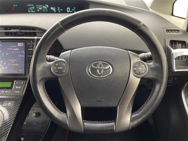 プリウス Sツーリングセレクション・G’s アルパイン9型ナビ バックカメラ フルセグTV 前後ドラレコ ETC LEDヘッドライト オートライト 純正G‘sアルミホイール スマートキー 衝突被害軽減ブレーキ クリアランスソナー 禁煙車(14枚目)