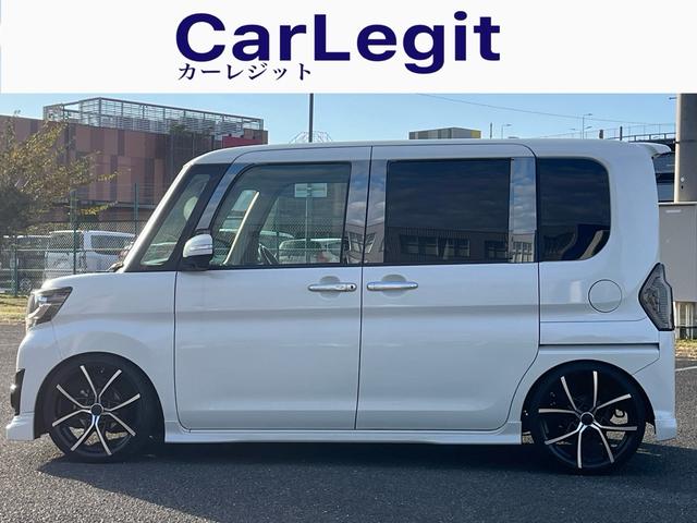 タント カスタムＲＳ　トップエディションＳＡ　１オーナー　禁煙　ローダウン　エアロ　ＳＤナビ　Ｂモニター　地デジ　Ｂｌｕｅｔｏｏｔｈオーディオ　両側パワードア　オートライト　ＬＥＤヘッド　シートカバー　スモークフィルム　純正パーツ車載保管（3枚目）