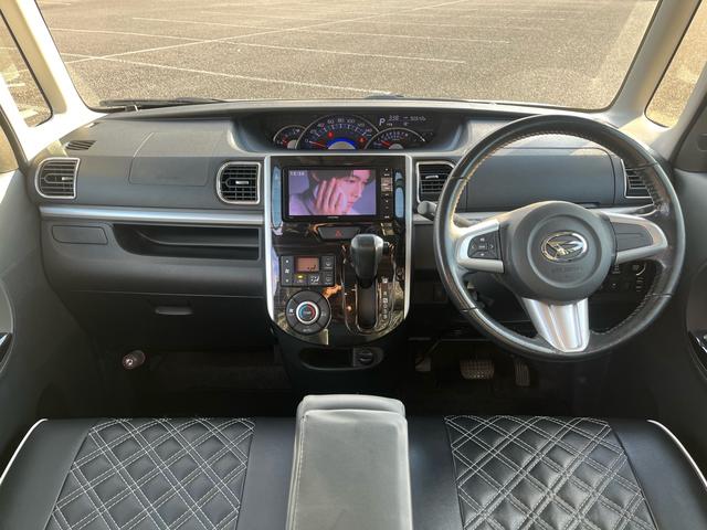 タント カスタムＲＳ　トップエディションＳＡ　１オーナー　禁煙　ローダウン　エアロ　ＳＤナビ　Ｂモニター　地デジ　Ｂｌｕｅｔｏｏｔｈオーディオ　両側パワードア　オートライト　ＬＥＤヘッド　シートカバー　スモークフィルム　純正パーツ車載保管（9枚目）