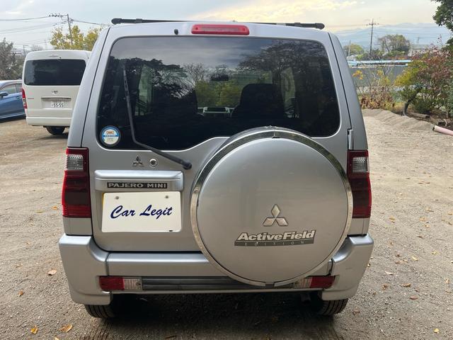 パジェロミニ アクティブフィールドエディション　距離５万キロ台　４ＷＤ　ワンオーナー　禁煙　ナビ　ＥＴＣ　　純正アルミ　ルーフキャリア　電動格納ミラー　エアコン（8枚目）