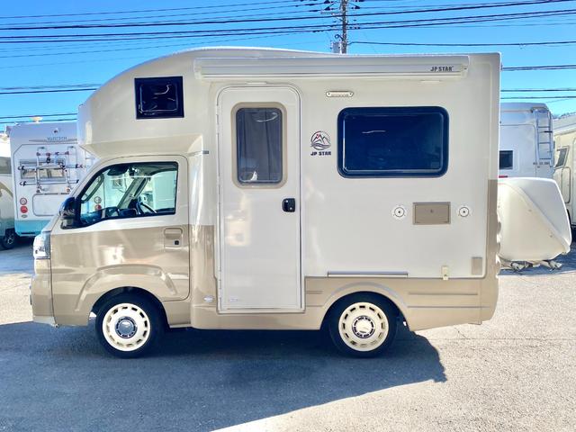 ハイゼットトラック JPスター ハッピー1プラス 4WD スマアシ 400Aリチウム 12Vクーラー FFヒーター 電動オーニング 3000Wインバーター サイクルキャリア マックスファン 冷蔵庫 電子レンジ ソーラーパネル 前後スタビ 前後ショック(13枚目)