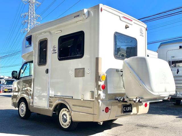 ハイゼットトラック JPスター ハッピー1プラス 4WD スマアシ 400Aリチウム 12Vクーラー FFヒーター 電動オーニング 3000Wインバーター サイクルキャリア マックスファン 冷蔵庫 電子レンジ ソーラーパネル 前後スタビ 前後ショック(14枚目)