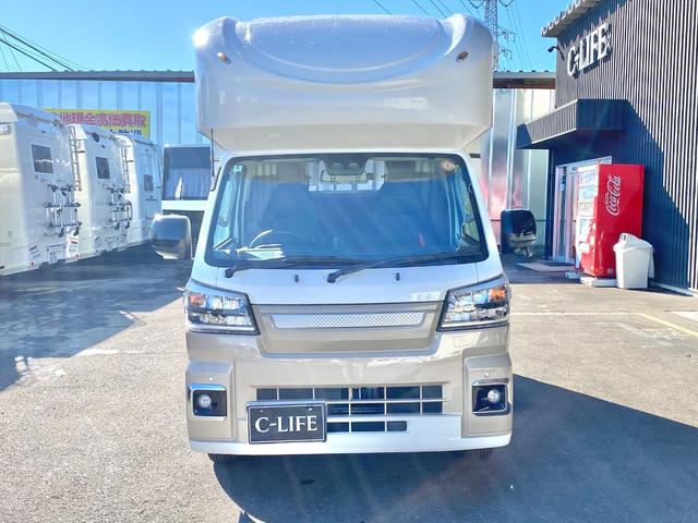 ハイゼットトラック JPスター ハッピー1プラス 4WD スマアシ 400Aリチウム 12Vクーラー FFヒーター 電動オーニング 3000Wインバーター サイクルキャリア マックスファン 冷蔵庫 電子レンジ ソーラーパネル 前後スタビ 前後ショック(19枚目)