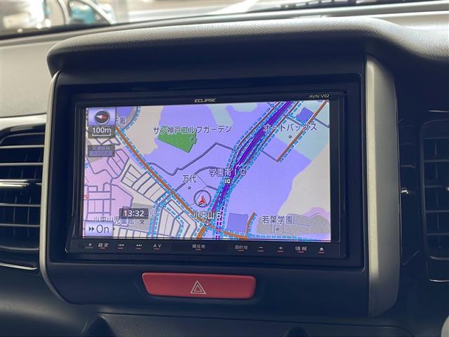 Ｎ－ＢＯＸカスタム Ｇ・ターボパッケージ　社外７インチナビ　バックカメラ　クルーズコントロール　横滑り防止装置　両側パワースライドドア　ステアリングスイッチ　パドルシフト　フロアマット　ＨＩＤオートライト　純正１５インチアルミホイールタイヤ（19枚目）