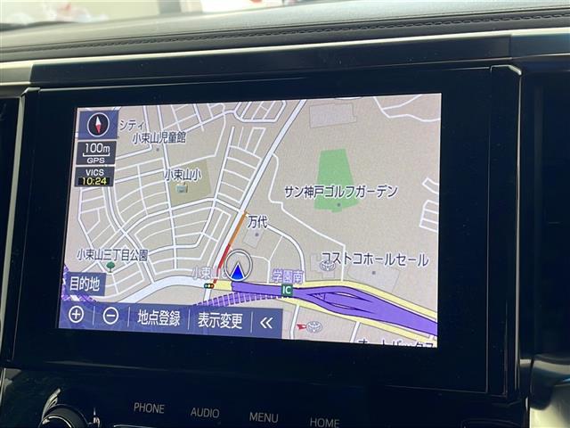 アルファード 2.5S タイプゴールド 純正8インチナビ TV フリップダウンモニター ビルトインETC バックカメラ 前後ドライブレコーダー 両側パワースライドドア ハーフレザー LEDヘッドライト オートライト 純正アルミホイール(24枚目)