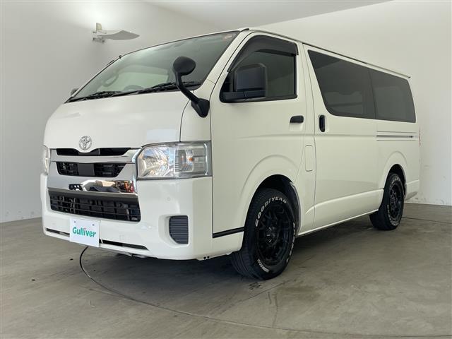 ハイエースバン ロングDX GLパッケージ 社外ナビ TV パノラミックビューモニター ETC 前後ドライブレコーダー プリクラッシュセーフティ レーンディパーチャーアラート オートマチックハイビーム ベットキット 社外16インチアルミホイール(2枚目)
