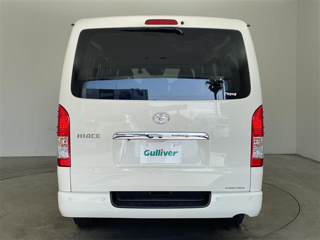 ハイエースバン ロングDX GLパッケージ 社外ナビ TV パノラミックビューモニター ETC 前後ドライブレコーダー プリクラッシュセーフティ レーンディパーチャーアラート オートマチックハイビーム ベットキット 社外16インチアルミホイール(5枚目)