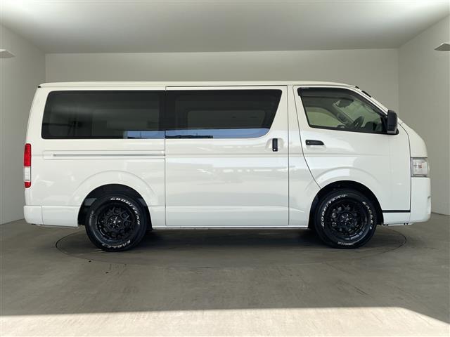 ハイエースバン ロングDX GLパッケージ 社外ナビ TV パノラミックビューモニター ETC 前後ドライブレコーダー プリクラッシュセーフティ レーンディパーチャーアラート オートマチックハイビーム ベットキット 社外16インチアルミホイール(6枚目)