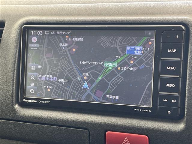 ハイエースバン ロングDX GLパッケージ 社外ナビ TV パノラミックビューモニター ETC 前後ドライブレコーダー プリクラッシュセーフティ レーンディパーチャーアラート オートマチックハイビーム ベットキット 社外16インチアルミホイール(24枚目)