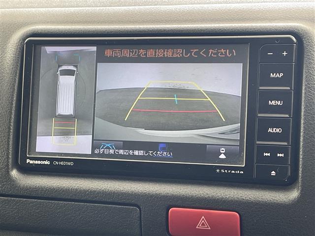 ハイエースバン ロングDX GLパッケージ 社外ナビ TV パノラミックビューモニター ETC 前後ドライブレコーダー プリクラッシュセーフティ レーンディパーチャーアラート オートマチックハイビーム ベットキット 社外16インチアルミホイール(25枚目)