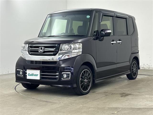 Ｎ－ＢＯＸカスタム Ｇ　ターボＳＳブラックスタイルパッケージ　純正ナビ・バックカメラ・両側パワースライドドア・シティブレーキアクティブシステム・ビルトインＥＴＣ・パドルシフト・ドライブレコーダ―・ステアリングスイッチ・クルーズコントロール・ＨＩＤオートライト（2枚目）