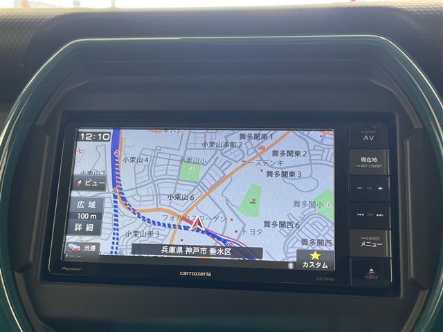 ハスラー ハイブリッドＸ　社外ナビ　ＴＶ　バックカメラ　ＥＴＣ　デュアルカメラブレーキサポート　レーンキープアシスト　オートハイビーム　誤発進抑制機能　前席シートヒーター　ＬＥＤヘッドライト　フォグランプ　純正アルミホイール（22枚目）