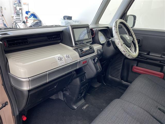 スペーシア ハイブリッドＸ　・社外ナビ・ＣＤ・ＤＶＤ・ＳＤ・ＢＴ・両側パワースライドドア・ビルトインＥＴＣ・シートヒーター・スマートキー・スズキセーフティサポート・衝突軽減ブレーキ・レーンキープアシスト・誤発進抑制・前後ドラレコ（12枚目）