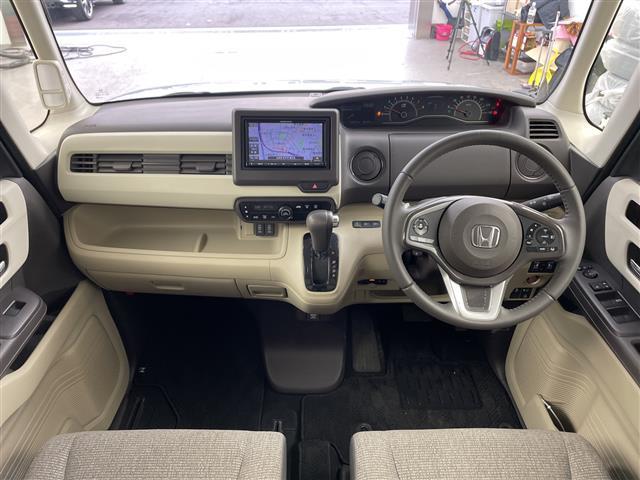 N-BOX G・EXターボホンダセンシング 社外ナビ バックカメラ ホンダセンシング 衝突軽減ブレーキ オートハイビーム 先行車発進告知機能 アダプティブクルーズコントロール 両側パワスラ ドラレコ LEDヘッドライト スペアキー ETC(42枚目)