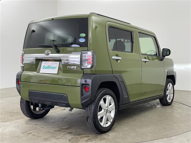 タフト G 社外ナビ スマートアシスト 衝突回避支援ブレーキ機能 車線逸脱抑制機能 路側逸脱警報機能 アダプティブクルーズコントロール コーナーセンサー シートヒーター LEDライト 純正15インチアルミホイール(3枚目)