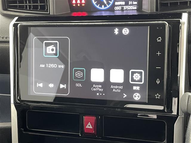 ルーミー カスタムＧ　スマートアシスト　純正９インチディスプレイオーディオ　フルセグＴＶ／ＵＳＢ／ｉＰｏｄ／Ａｎｄｒｏｉｄ　Ａｕｔｏ／Ａｐｐｌｅ　ＣａｒＰｌａｙ／ＦＭ／ＡＭ　両側ＰＳ　前後ドラレコ　シートヒーター　革ステ（9枚目）