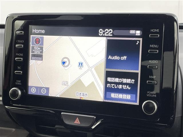 ヤリス ハイブリッドＧ　トヨタセーフティセンス　純正ディスプレイオーディオ　ＢＴ／ＵＳＢ／ＡＭ／ＦＭ　Ｍｉｒａｃａｓｔ　マルチコテクティッドナビ　バックカメラ　シートヒーター　クルーズコントロール　寒冷地仕様　オートライト（3枚目）