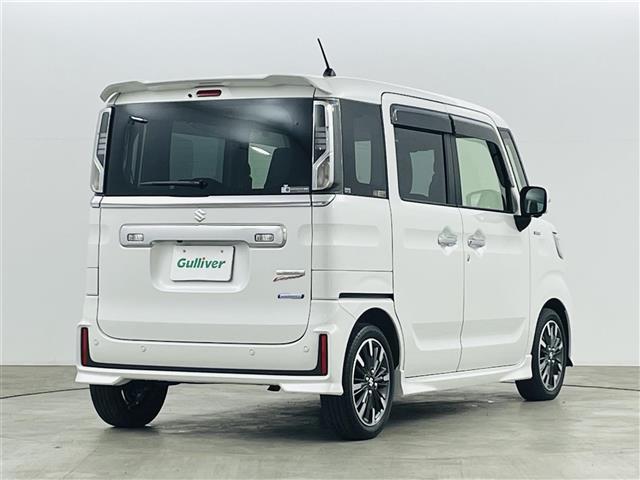 スペーシアカスタム ハイブリッドＸＳターボ　スズキセーフティサポート　デュアルカメラブレーキサポート　車線逸脱警報装置機能　コーナーセンサー　誤発進抑制機能　アダプティブクルーズコントロール　純正ナビ　ＢＴ　ＴＶ　バックカメラ　３６０°カメラ（15枚目）