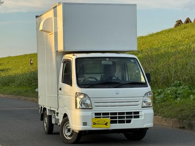 キャリイトラック ＫＣエアコン・パワステ　保証付・ＴＶナビ付・記録簿あり・車検整備付・新規キッチンカーＢＯＸ（8枚目）