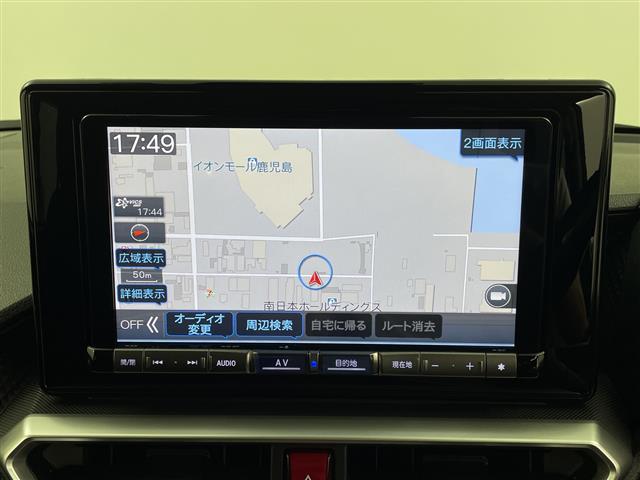 ロッキー プレミアムＧ　社外９型ナビ　フルセグテレビ　パノラミックビューモニター　ナビ連動ドライブレコーダー　オープンカントリータイヤ　レーダークルーズコントロール　シートヒーター　コーナーセンサー　ハーフレザーシート（6枚目）