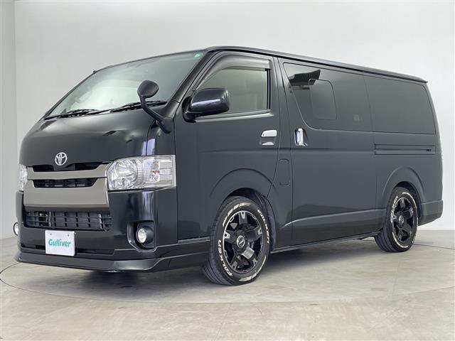 ハイエースバン スーパーGL ダークプライム 社外ナビ フルセグ Bluetooth バックカメラ ハーフレザー 社外アルミホイール ホワイトレタータイヤ ステアリングリモコン オートライト リアガラスフィルム ETC フロアマット ドアバイザー(28枚目)