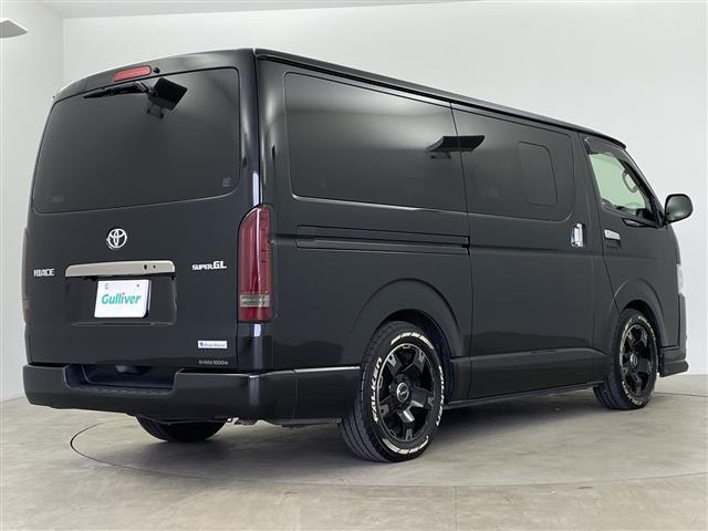 ハイエースバン スーパーGL ダークプライム 社外ナビ フルセグ Bluetooth バックカメラ ハーフレザー 社外アルミホイール ホワイトレタータイヤ ステアリングリモコン オートライト リアガラスフィルム ETC フロアマット ドアバイザー(29枚目)