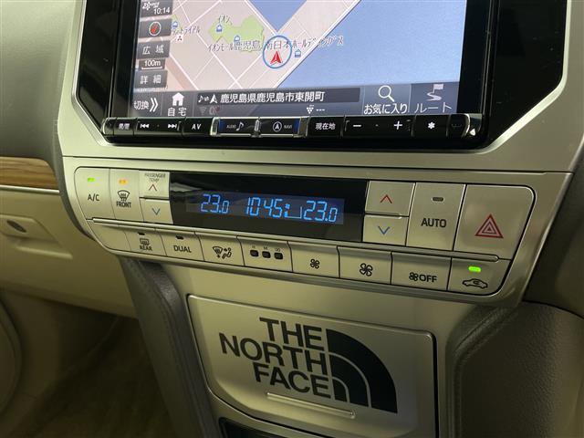 ランドクルーザープラド ＴＸ　社外ＳＤナビ　ＡＬＰＩＮＥスピーカー　バックカメラ　パーキングセンサー　社外フロアマット　リフトアップ　ＥＴＣ　ＬＤＡ　ＰＣＳ　ＡＣＣ　ＬＥＤヘッドライト　社外ＡＷ　ホワイトレタータイヤ（17枚目）