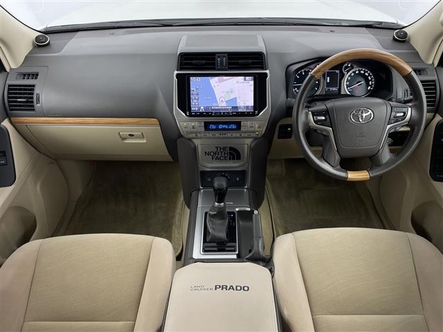 ランドクルーザープラド ＴＸ　社外ＳＤナビ　ＡＬＰＩＮＥスピーカー　バックカメラ　パーキングセンサー　社外フロアマット　リフトアップ　ＥＴＣ　ＬＤＡ　ＰＣＳ　ＡＣＣ　ＬＥＤヘッドライト　社外ＡＷ　ホワイトレタータイヤ（42枚目）