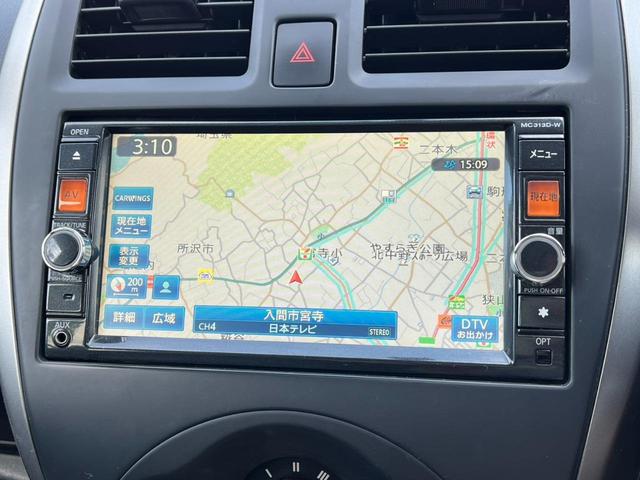マーチ Ｘ　Ｖセレクション　ナビ　ＴＶ　アルミホイール　オートライト　スマートキー　アイドリングストップ　電動格納ミラー　ＣＶＴ　盗難防止システム　衝突安全ボディ　ＡＢＳ　ＣＤ　ＤＶＤ再生　ＵＳＢ　ミュージックプレイヤー接続可（4枚目）