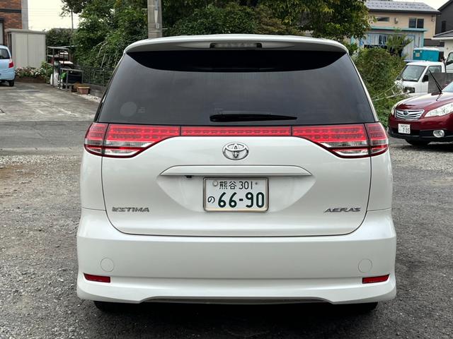 エスティマ ２．４アエラス　Ｇエディション　４ＷＤ　ＥＴＣ　バックカメラ　ナビ　両側電動スライドドア　オートライト　ＨＩＤ　スマートキー　３列シート　フルフラット　ウォークスルー　オットマン　ＣＶＴ　アルミホイール　ＣＤ（18枚目）